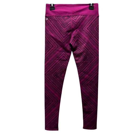 Fabletics Salar Womens Leggings In Magenta With Geometric Print Size S - Picture 3 of 7